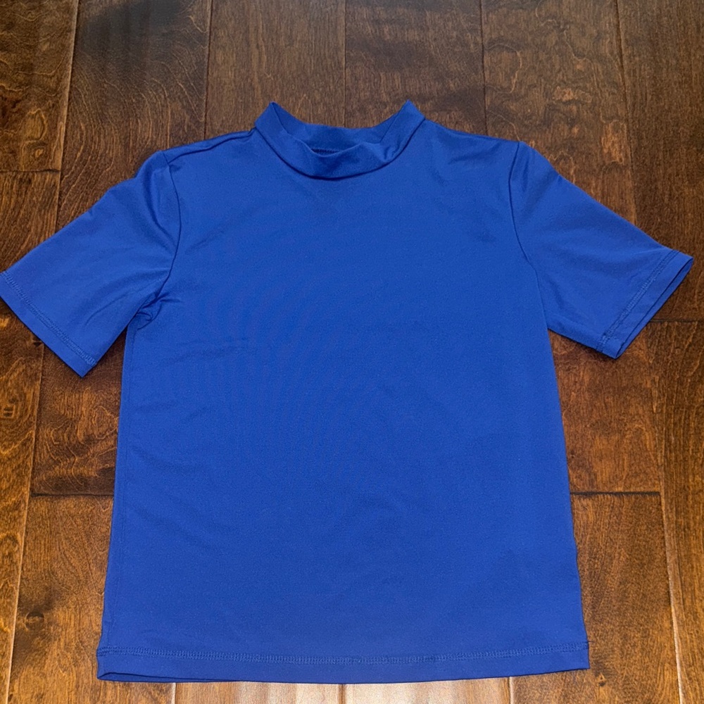 NWOT Cat & Jack Rash Guard Top - Blue M UPF 50+ Short Sleeve Swimwear